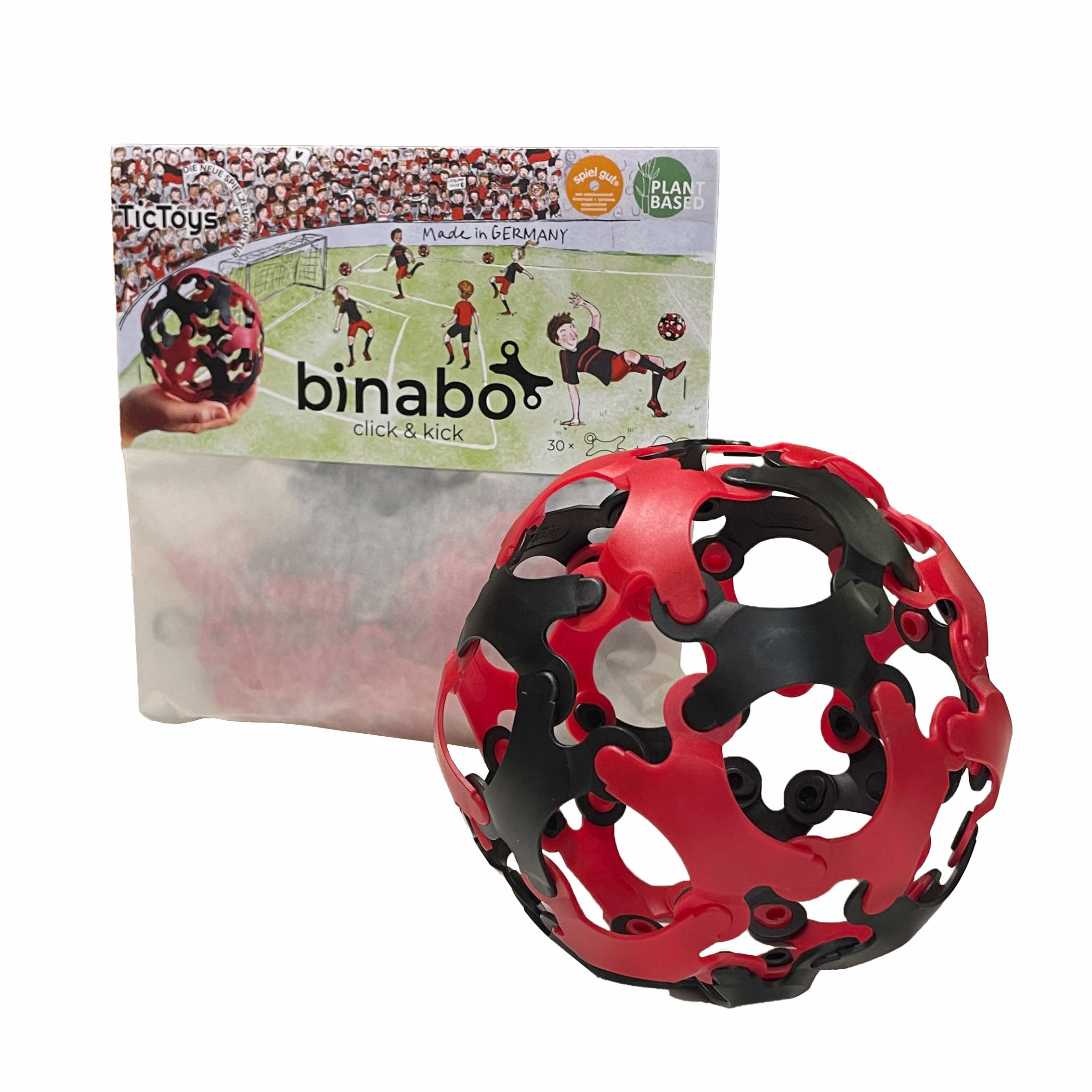 Binabo “click & kick“ rot & schwarz