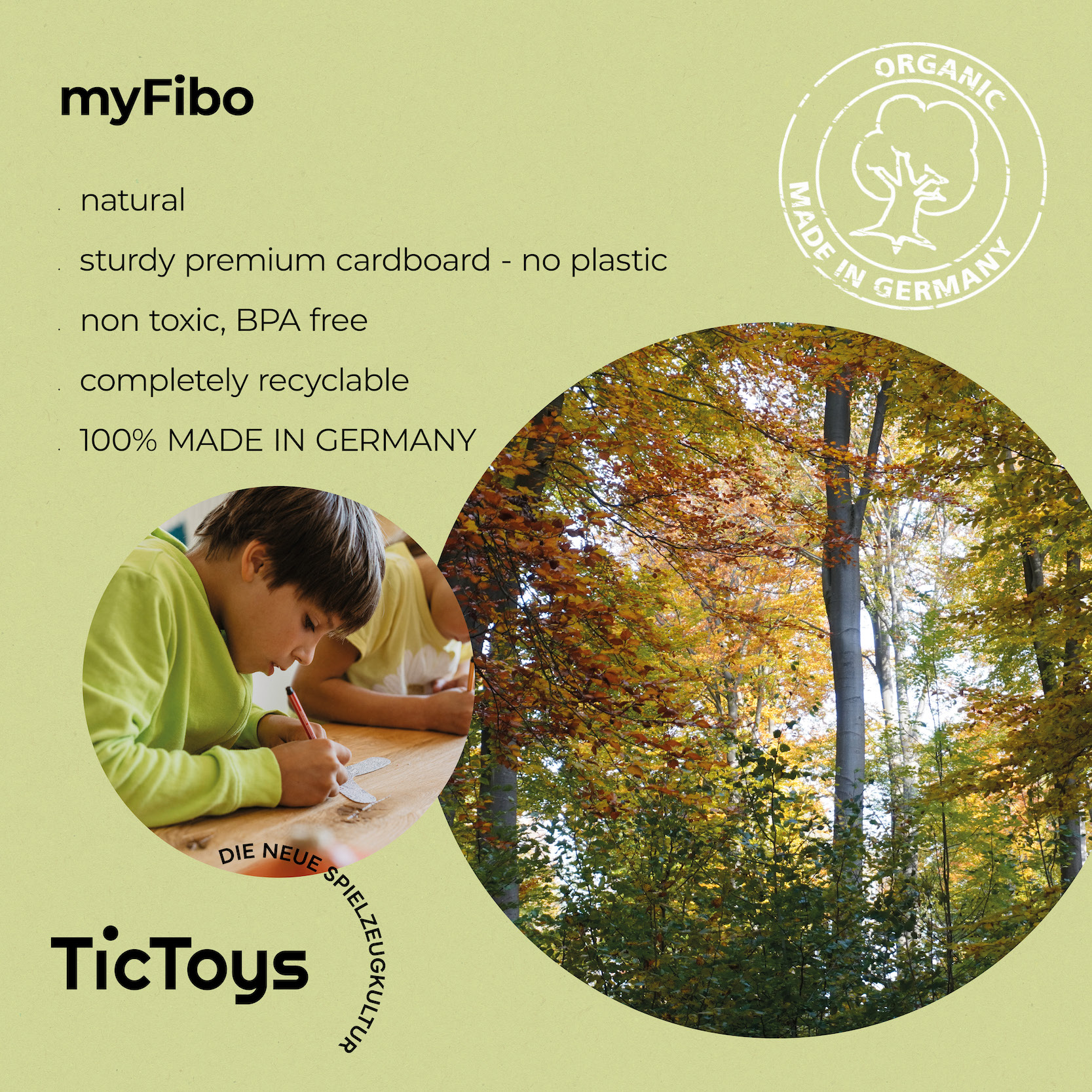 myFibo is made of cardboard and is produced in an environmentally friendly manner in Leipzig