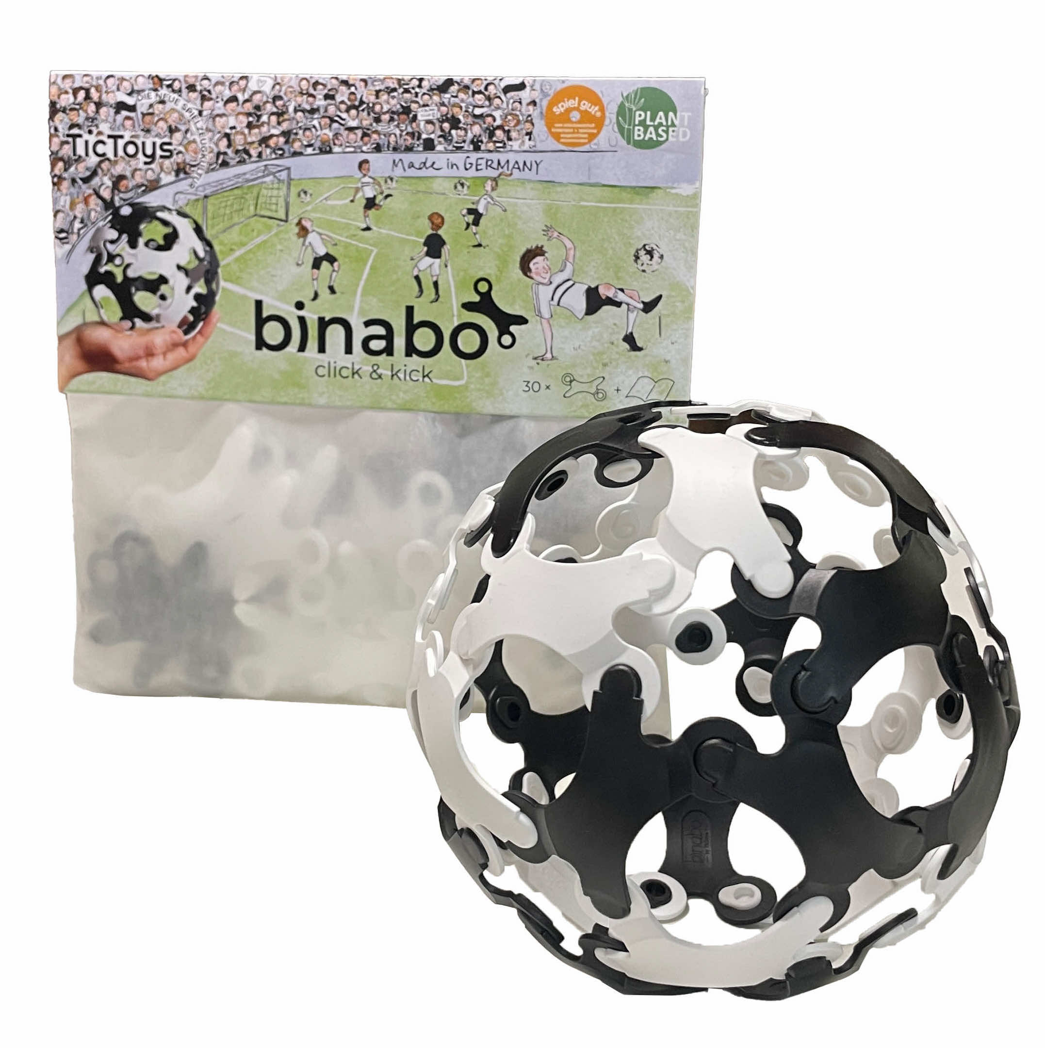 Binabo „click & kick“ schwarz & weiß