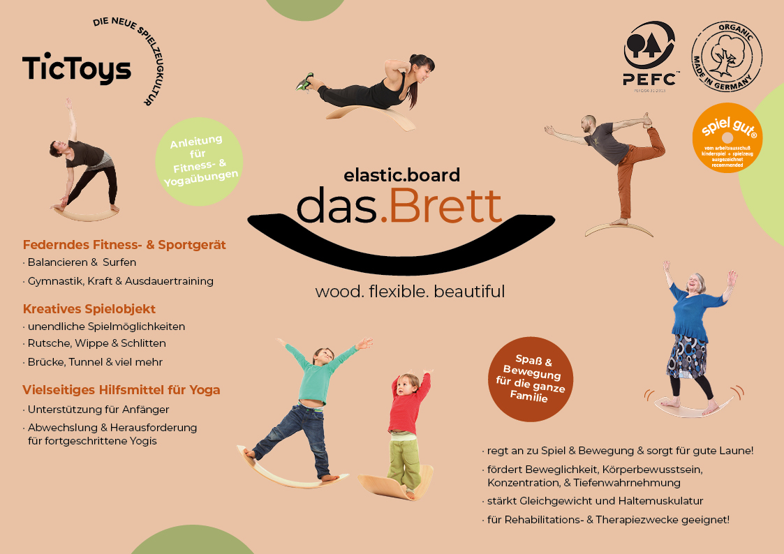 das.Brett Fitness Anleitung und Yoga Übungen Fitness Workout für das Balance Board das.Brett und Yogaübungen für das Yogaboard.