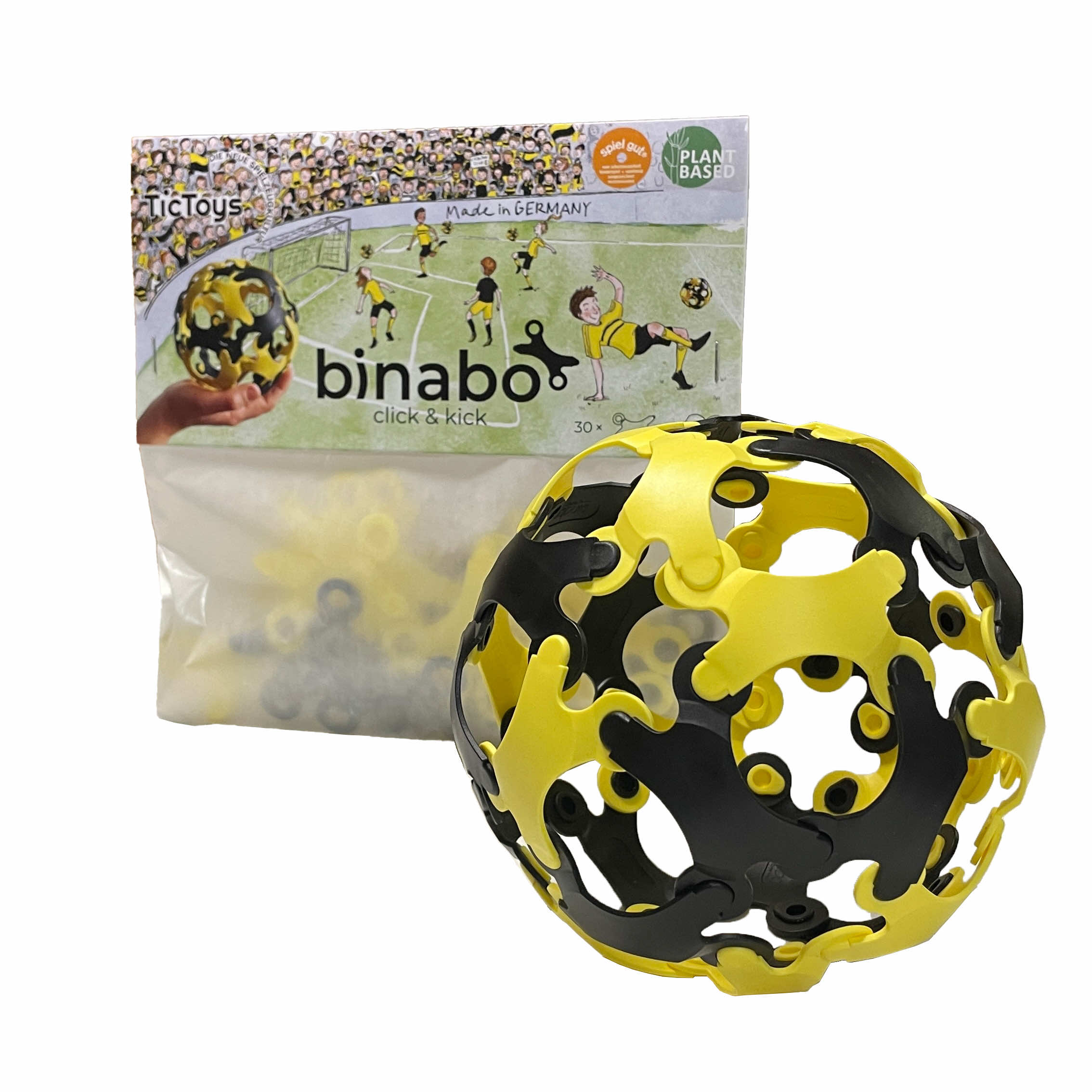 Binabo „click & kick“ gelb & schwarz