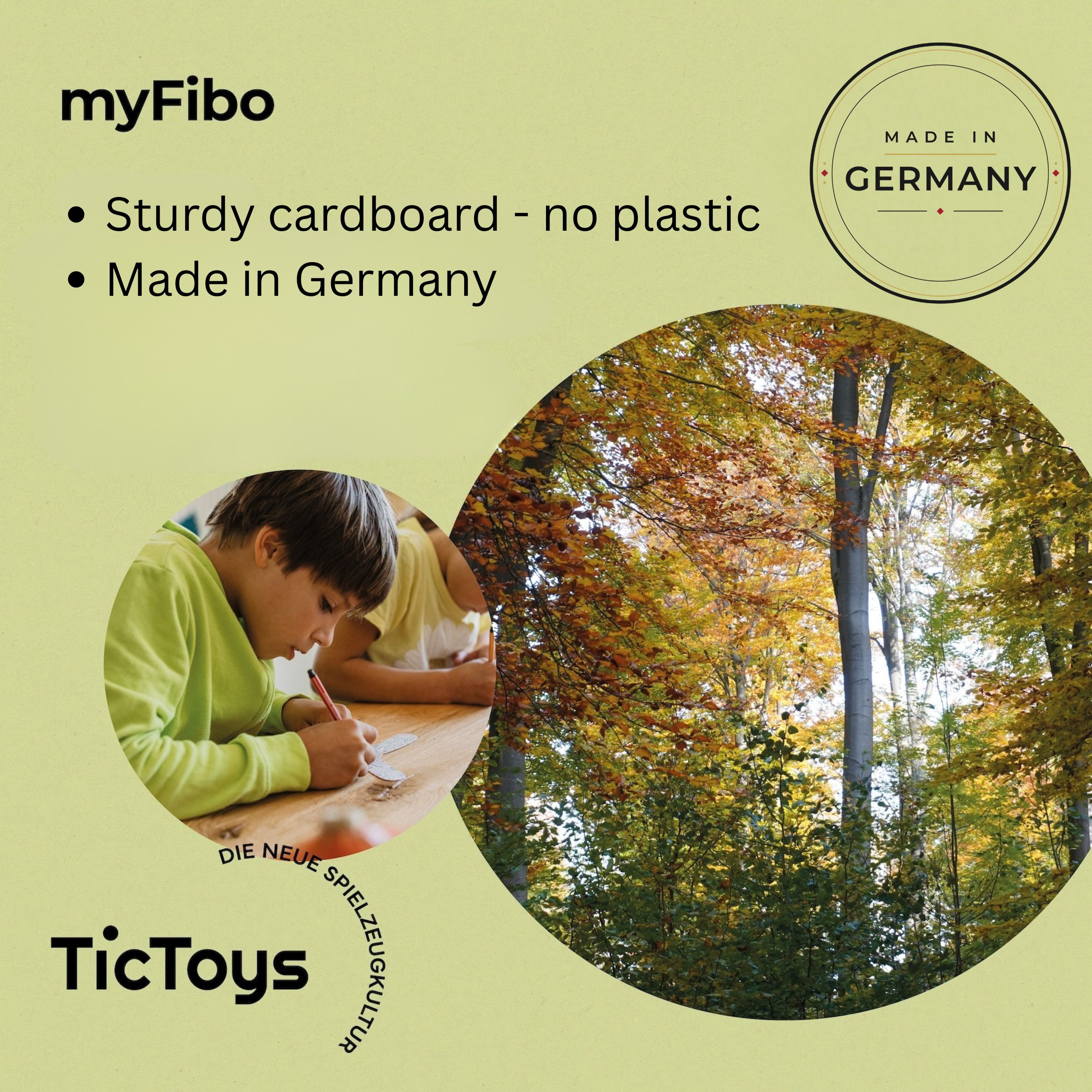 myfibo - made in Germany of sturdy cardboard