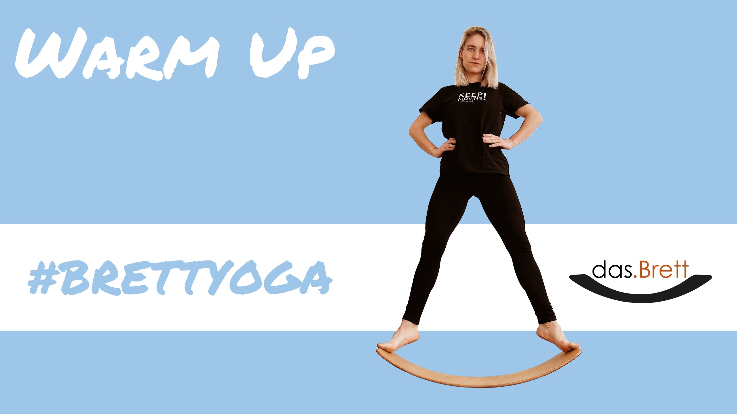 Warm-up and simple exercises on the balance board