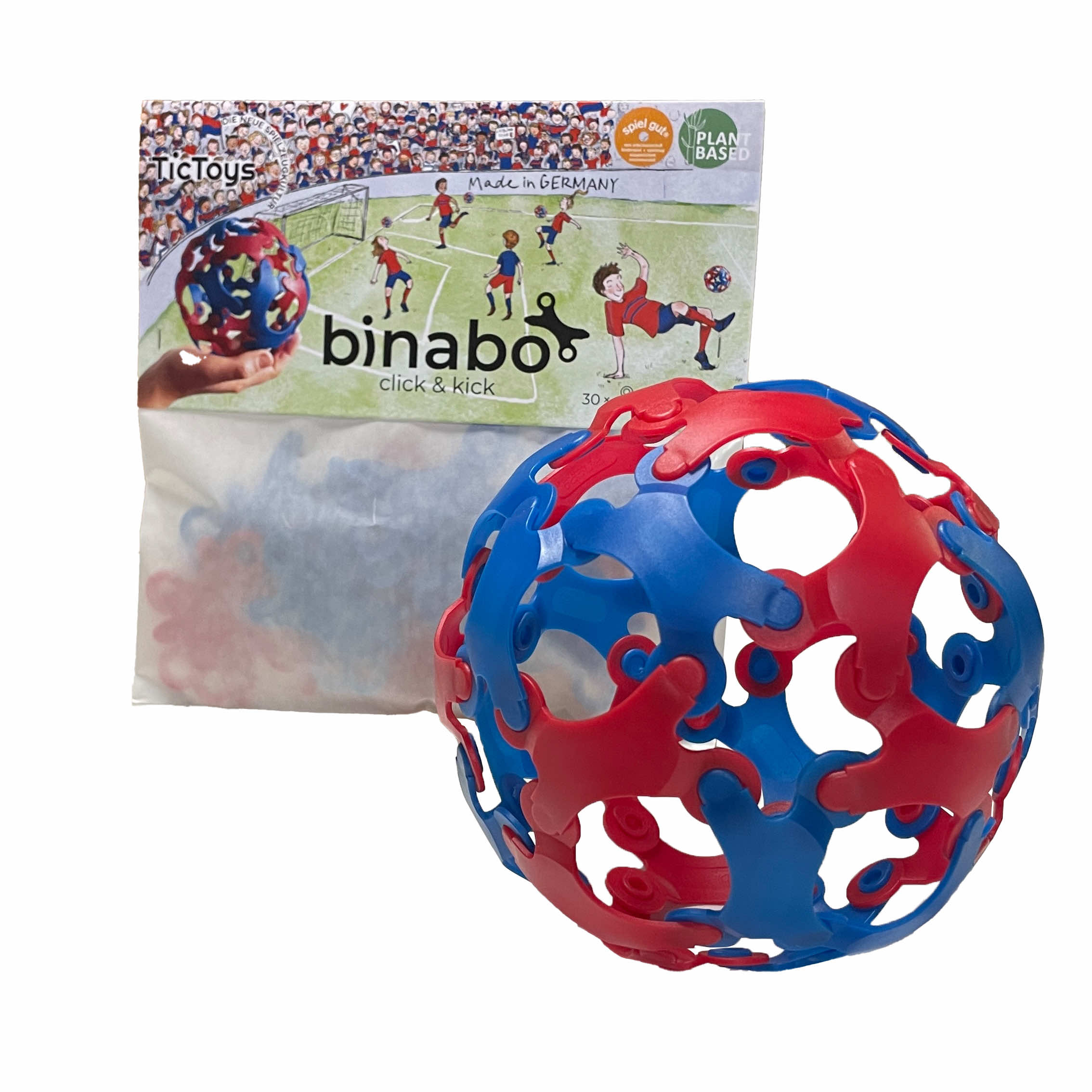Binabo „click & kick“ rot & blau