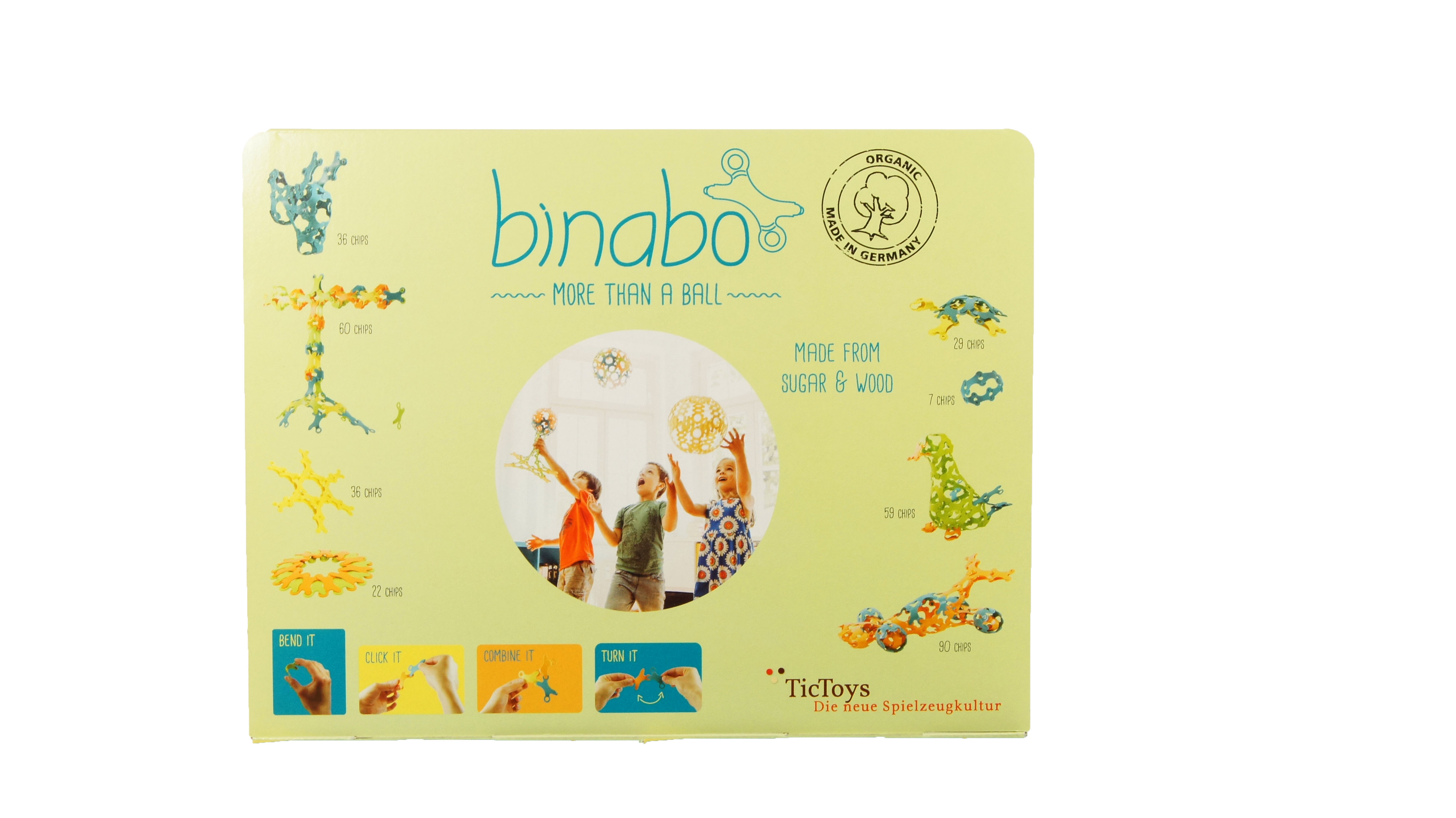 Binabo-Display mit Ball (60 Chips), Anleitung und 2x Poster